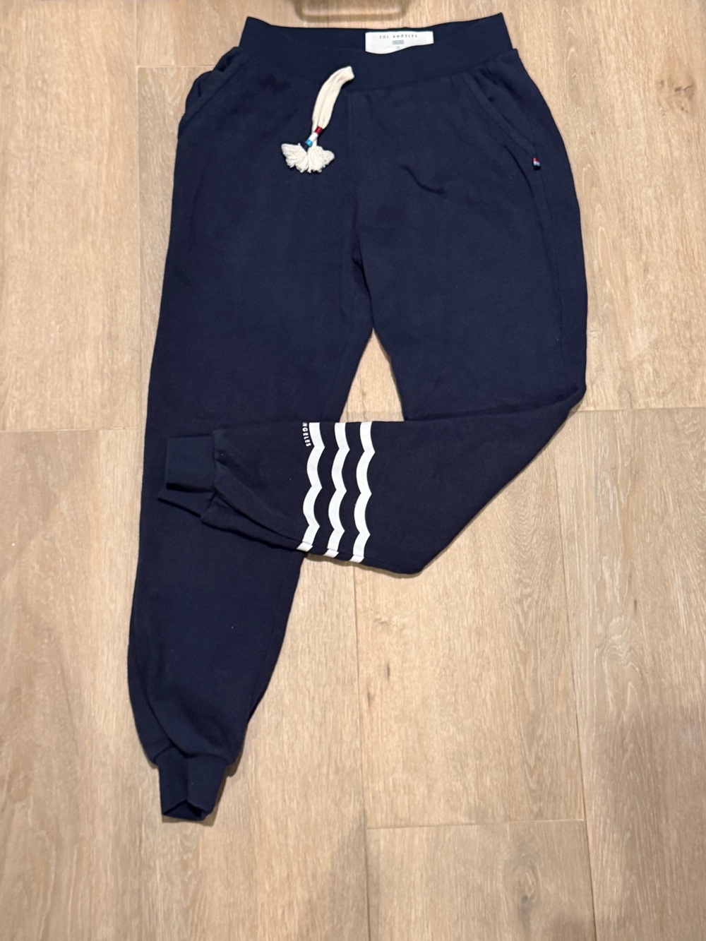Sol Angeles Navy Wave Jogger Sweatpants Youth Size 10